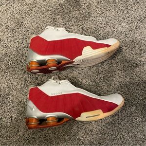 Nike Red and Silver Athletic Shoes